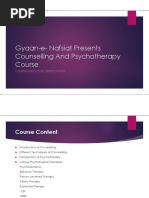 Gyaan-e-Nafsiat Presents Counselling and Psychotherapy Course