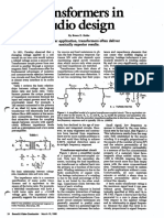 Transformers in Audio Design Hofer SVC 1986