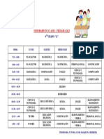 Mi Horario de Clases - Primaria 2023: 6 Grado "A"