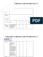 Check List SQF Módulo 2 V7.1 Certification Audit