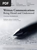 Written Communications - Being H - Allison Friederichs