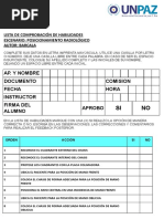 Lista de Cotejo Actividad 5 - Posicionamiento Radiologico