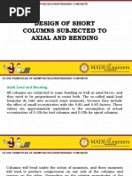 Design of Columnssubjectedtoaxialandbending