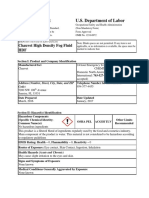 Safety Data Sheet U.S. Department of Labor: Chauvet High Density Fog Fluid HDF