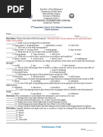 2 Summative Test in TLE (Home Economics) (Third Quarter) : San Miguel Elementary School