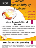 Social Responsibility of Business