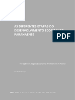 As Diferentes Etapas Do Desenvolvimento Econômico Paranaense