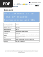 D2.1 Database On EP (And EP-related) Technologies and TRL: Ref. Ares (2015) 791364 - 24/02/2015