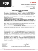 Certifica: Técnicos en Tasación, S.A. (Tecnitasa) : M Carmen Pedroso Alonso Entidad Solicitante.: (7028-0000)