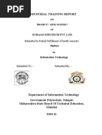 Inddustrial Training Sample Report