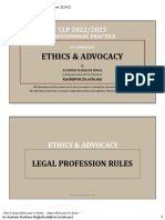 Ethics & Advocacy: Legal Profession Rules