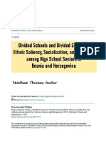 Becker, Thomas Matthew - Divided Schools and Divided Societies in BiH, May 2015.