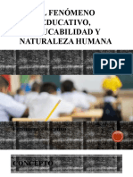 El Fenómeno Educativo, Educabilidad y Naturaleza Humana