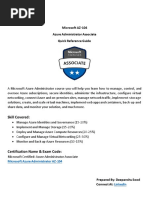 Microsoft AZ-104 Azure Administrator Associate Quick Reference Guide