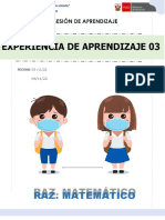 Experiencia de Aprendizaje 03: Raz. Matemático