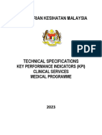 Kementerian Kesihatan Malaysia: Key Performance Indicators (Kpi) Clinical Services Medical Programme