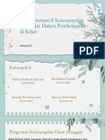 Kel 8 Implementasi 8 Keterampilan Mengajar Dalam Pembelajaran Di Kelas 21-A1