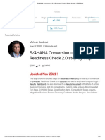 S - 4HANA Conversion - t2 - Readiness Check 2.0 Step-By-Step - SAP Blogs
