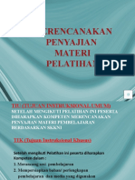 Merencanakan Penyajian Materi Pelatihan