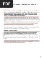 Wip Control Valves Types, Selection