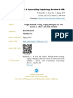 1-Weight-Related Teasing, Coping Strategies and Self-Esteem in Obese University Students