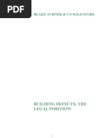 Building Defects - Legal Position