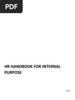 HR Manual For Internal Purpose