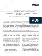 I Nfluence of Pore Structure and Surface Chemistry On Electric Double Layer Capacitance in Non-Aqueous Electrolyte