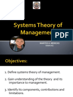 Systems Theory of Management # 2