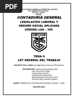 Contaduría General: Legislación Laboral Y Seguro Social Aplicada Código: Lsa - 105