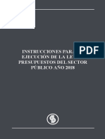 Instrucciones para La Ejecución de La Ley de Presupuestos Del Sector Público Año 2018