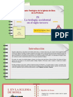 IX La Teología Occidental en El Siglo Tercero: Seminario Teológico de La Iglesia de Dios de La Profecía