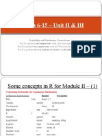 Session 6-15 - Unit II & III: Probability and Distribution, Classical Tests