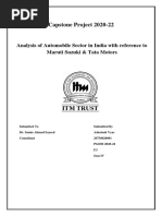 Capstone Project 2020-22: Analysis of Automobile Sector in India With Reference To Maruti Suzuki & Tata Motors