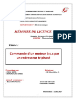 Mémoire de Licence: Commande D'un Moteur À C.C Par Un Redresseur Triphasé