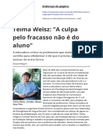 PELLEGRINI, D. Entrevista Com Telma Weisz 'A Culpa Pelo Fracasso Não É Do Aluno (Nova Escola)