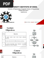 University Institute of Engg.: Bachelor of Engineering (Computer Science & Engineering) Digital Electronics 22ECH-101