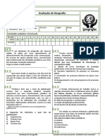 Avaliação de Geografia: Série: 9° ANO Turma: Valor: Nota