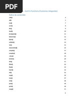 Python - Built in Functions (Funciones Integradas) Índice de Contenido