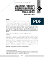 Civilização, Ocidente, Clássicos e Eurocentrismo. É Possível Uma Ecologia de Saberes para A História Da Historiografia e Da Teoria Da História.