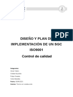 Diseño Y Plan de Implementación de Un SGC ISO9001 Control de Calidad