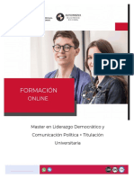 Master en Liderazgo Democratico Y Comunicacion Politica