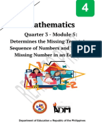 Math4 - q3 - Mod5determine The Missing Terms in A Sequence of Numbers - V5