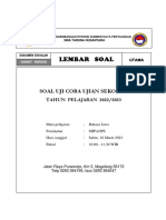 Lembar Soal: Soal Uji Coba Ujian Sekolah