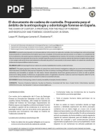 El Documento de Cadena de Custodia