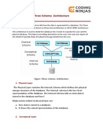 Three Schema Architecture: 1. Physical Layer