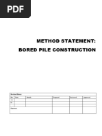 Method Statement For Bored Pile Construction