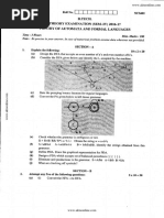 Btech Cs 4 Sem Theory of Automata and Formal Languages Ncs 402 2017