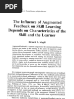 The Influence of Augmented Feedback On Skill Learning Depends On Characteristics of The Skill and The Learner