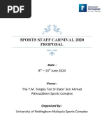 Sports Staff Carnival 2020 Proposal